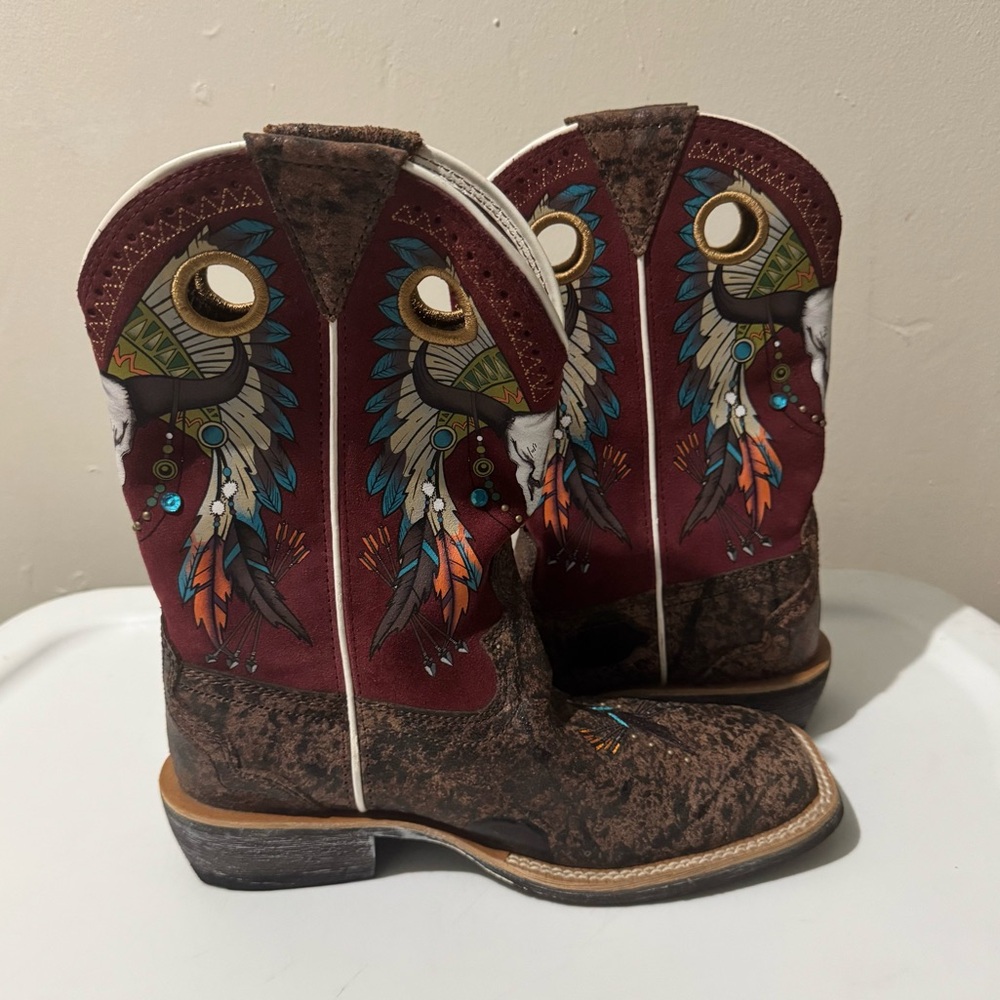 Ariat Rodeobaby Roundup Boots size 7 - Picture 2 of 6